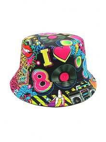 Mũ tai bèo in hình bia thời trang, có thể đảo mặt, thích hợp cho các hoạt động ngoài trời, du lịch, nghỉ dưỡng, đi biển. - A - Xem 4