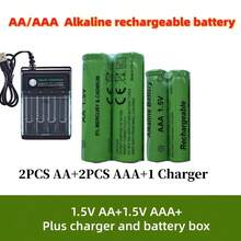 原装碱性充电电池 1.5V AA+AAA + 充电器，适用于电脑、时钟、收音机、游戏机、数码相机等。 - 查看 6