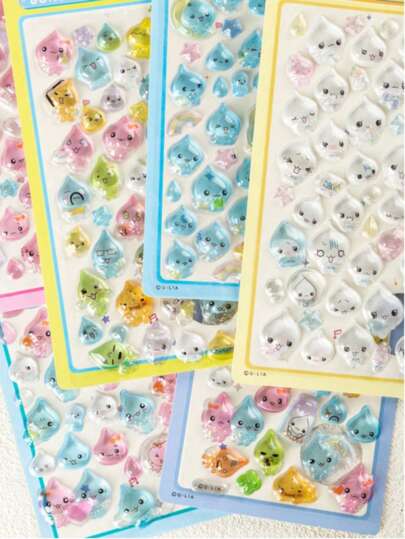 手工儿童装饰贴纸、办公及学校装饰贴纸、笔记本贴纸、账簿贴纸、行李箱贴纸、吉他装饰贴纸、激光贴纸、送给亲朋好友的礼物、圣诞礼物、圣诞装饰品、随机精美日本动漫人物贴纸