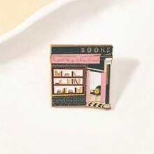 Cartoon Bookstore Enamel Pin Custom Decorative Brooches Ornaments Lapel Bag Badges Jewelry Gifts Pin Pin For Clothes Bag Charm Backpack For School Office Accessories Shirts Jacket Halloween Autumn-Winter Accessories,Suitable For Teens, Youth,Men,Casual, Outdoor, Athletic, Vacation, Graduation Gifts, Birthday, Daily Wear Clothes Pin Funny Cute Teacher Gifts Costume Accessories Bag Charms Christmas Men Gifts Bag Pins - 彩色 - 查看 6