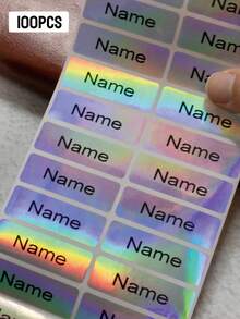 Bộ 60/100/200/500 miếng dán tên tùy chỉnh, nhãn dán hologram cá nhân hóa, nhãn dán tùy chỉnh cho bình nước, sổ tay, điện thoại, bao bì, quà tặng sinh nhật, đám cưới, tiệc tùng, phù hợp cho phụ nữ, nam giới, bạn bè, gia đình. - phong cách A - View 8