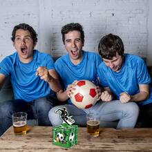 Hộp đựng tiền chủ đề trận bóng đá, kèm thiệp chúc mừng sinh nhật và 50 túi quà bất ngờ trong suốt, thích hợp cho tiệc sinh nhật, Halloween, Lễ Tạ ơn, Giáng sinh. - Bóng đá đen - Xem 6