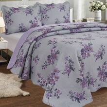 3-Piece Set: Double-Sided Queen Bedspread, Patchwork Quilt, Ultra Patch - 查看 2