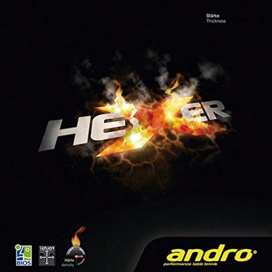 #N/A Andro Andro Table Tennis Rubber Rotation Tension System Back Soft Rubber hexa-112260 Black 1.7 - como en la foto - Ver 1