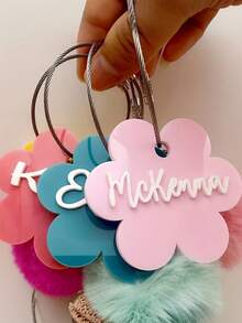 Etiquetas personalizadas/personalizadas para equipaje/etiquetas de equipaje bordadas, etiquetas de equipaje de cinta de nailon, con broches de metal, personalizadas, solo nombre/texto, duraderas adecuadas para equipaje, mochilas y bolsos - Multicolor - Ver 4