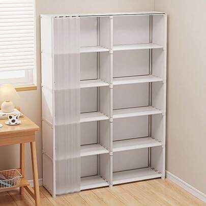 Tủ quần áo đa năng, dễ lắp đặt, kiểu dáng tối giản, kệ sách chống bụi, phù hợp cho văn phòng, lớp học, phòng khách, phòng ngủ, ký túc xá.