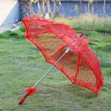 1把可爱甜美洛丽塔蕾丝直柄新娘阳伞，适合婚礼和角色扮演 - 彩色 - 查看 15