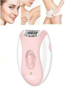 Kemei Women's Electric Shaver, USB Rechargeable Trimmer For Underarms, Legs And Bikini Line, Portable Travel Shaving Device, Gift For Women (Pink) - Pink - View 2