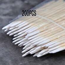 100 que tăm bông đầu nhọn, tăm bông đa năng chính xác, tăm bông cán gỗ, thích hợp cho trang điểm, xăm hình, trang điểm vĩnh viễn. - Nhiều màu - Xem 14