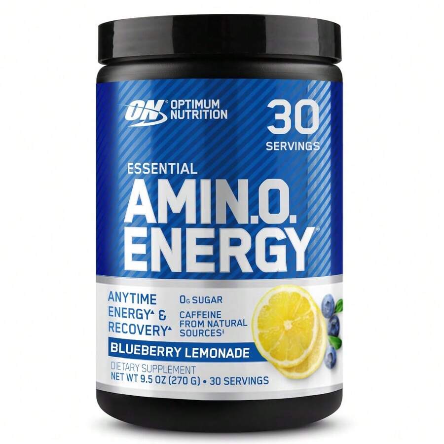 Optimum Nutrition Amino Energy - Pre Workout With Green Tea, BCAA, Amino Acids, Keto Friendly, Green Coffee Extract, 65 Servings (Packaging May Vary) - Blueberry Lemonade - View 1
