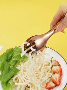 Kẹp gắp thức ăn bằng thép không gỉ dày, hình ngón tay, thích hợp để chiên, gắp bít tết, nướng BBQ, tiệc buffet. - Vàng - Xem 3