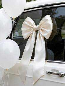 1 Pc White Baby Shower Decoration. Wedding Decoration. Bow Decoration, Wedding Parties. Baby Showers, Gender Reveals, Room Decor, 2026 Retro Aesthetic Style, Suitable For Christmas And Winter Decor, Room Decor, Home Decor, Door Decor, Decorative Items, Large Bow, Perfect For Birthday Party Backdrop Decor, Room Wall Decor, Wall-Hanging Decorative Gift Ribbon, Photo Props. An Ideal Choice For Bridal Shower Gifts And Wedding Party Decorations - White - View 8