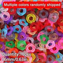 10pcs Acrylic UV Coated Colorful Beads, Hexagon Fidget Toys, Macaron Color Wavy Flower Shape, DIY Jewelry Accessories - Waves - View 8