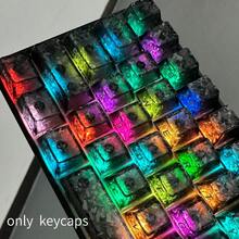 119 Keys Pink Carbon Fiber Texture Side-Printed Keycaps, Made Of Carbon Powder PC Molding, Original Height, Anti-Slip, Fashionable Keycaps, Suitable As A Gift - View 11
