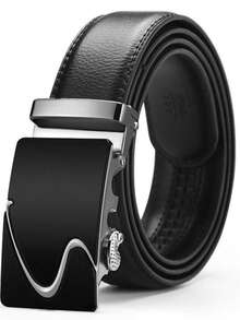 Thắt lưng da nam khóa tự động, đa năng, phù hợp cho cả công sở và thường ngày, thiết kế tối giản, lý tưởng cho nam giới trung niên và cao tuổi. - Ruy băng hai màu - Xem 11