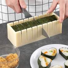 DIY寿司制作器和圆形米饭模具日式蛋糕爱心模具多功能模具方形寿司制作工具套装 - 查看 9