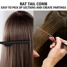 Bộ lược tạo kiểu tóc 8 món gồm lược ba ngạnh, lược đuôi chuột, lược chải viền tóc, dụng cụ tết tóc, phụ kiện salon tóc. - Xem 8