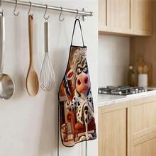 1 pièce, Tablier en polyester à motif animal, convient pour la cuisine, la cuisson et le jardinage - peut être utilisé comme tenue pour la cuisine et la salle à manger - Multicolore - Voir 8