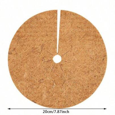 Anillo de mantillo de fibra de coco, anillo de cáscara de coco, estera de mantillo, protección natural para árboles, cubierta de plantas, disco de estera de mantillo