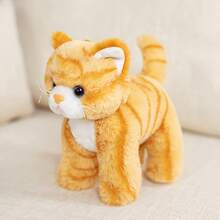 BLUESLEMON Realistic Orange Striped Plush Cat Doll, Lifelike Cat Stuffed Animal, Plush Doll For Birthday Party, Holiday, Home Decor - Multicolor - View 13