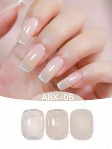 12ml Esmalte de uñas de gelatina transparente rosa nude para primavera/verano, 9 tonos pastel lácteos nude, textura brillante como el cristal, curable con UV/LED de larga duración, adecuado para bodas, citas y manicura diaria - Multicolor - Ver 18
