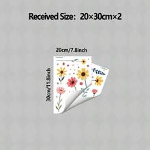 2 Tờ Decal Hoa Văn Rực Rỡ - Hình dán PVC tĩnh điện có thể tái sử dụng cho cửa kính, cửa sổ và trang trí phòng ngủ trẻ em - Nhãn dán cửa sổ - Xem 8