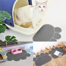 1片猫砂垫 防滑宠物猫砂垫 爪印猫砂垫 PVC宠物垫 猫咪擦拭垫 - 彩色 - 查看 9