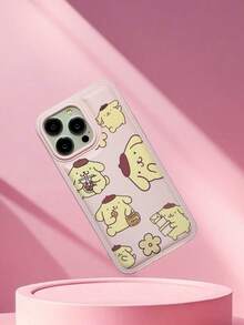 SANRIO 1 chiếc ốp bảo vệ silicon mềm dày có sọc cho điện thoại bơm hơi màu hồng, tương thích với iPhone 17 Air, chống rơi, chống trượt, thiết kế mới, hình chú chó tai thỏ - Hồng - Xem 5