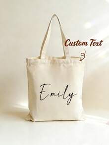 Bolsa de lona personalizada con nombre - Perfecta para damas de honor, cumpleaños y ocasiones especiales - Regalo de firma personalizado, regalos para damas de honor - Multicolor - Ver 1