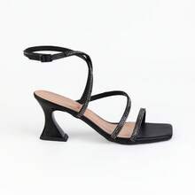Di Valerina Women's Sandals With Shiny Rhinestone Heels For Luxury Parties - màu đen - Xem 3