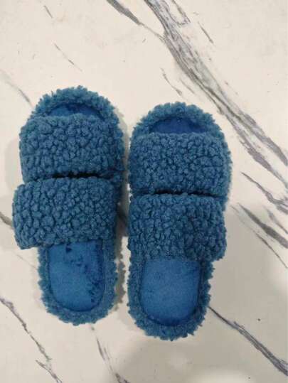 1双女士露趾拖鞋，轻便舒适，居家必备休闲布拖鞋，四季皆宜