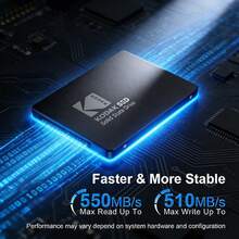 Kodak SATA3 2.5" Solid State Drive 1TB, 512GB, 256GB, 128GB, Internal SSD SATA III 3D NAND For Desktop & Laptop - View 3