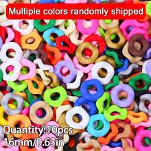 10pcs Acrylic UV Coated Colorful Beads, Hexagon Fidget Toys, Macaron Color Wavy Flower Shape, DIY Jewelry Accessories - Waves - View 15