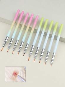 美甲笔 法式画笔 花卉设计丙烯线条笔 指甲油刷 DIY美甲工具 - 彩色 - 查看 1