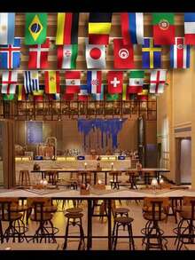 FIFA 2026 World Cup (USA, Canada, Mexico) Decorative Hand Waving Flags, Cheering Flags For Fans, Bar Decor Flags, Football Fan Home Decor Flags, Store Decoration Flags, Restaurant Decoration Flags, Football Fan Supplies, National Flags Hand Waving Flags, Football Party Supplies For Bar, Home, Stadium - View 2