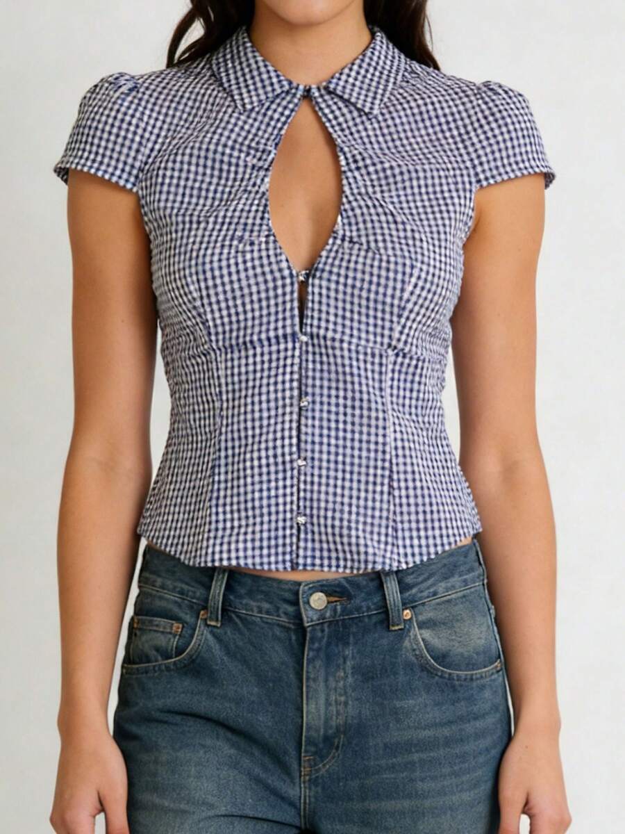 Women Blouses & Shirts - Blue - View 1