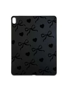 Black Bow Heart Print Soft Silicone Shockproof Protective Case, Suitable For Mainstream Models, Cute & Cool Style, Ideal For Daily Use, Valentine's Day, Birthday, Christmas, Mother's Day, Graduation, Gift Giving, Compatible With Kindle, 11th Gen, A16 - Black - View 21