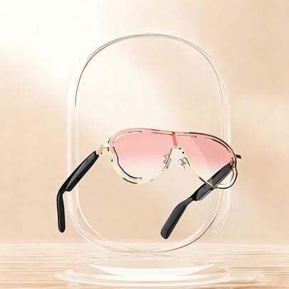 Gafas inteligentes SG-26PRO con IA, gafas inteligentes inalámbricas para mujer/hombre, con micrófono y altavoz incorporados, equipadas con dos baterías de alta capacidad de 80mAh, pueden reproducir música, responder y rechazar llamadas, control remoto de la cámara, adecuadas para oficina, exteriores, deportes, conducción y otros escenarios, con auriculares y gafas integrados