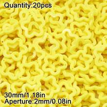 20pcs Cute Colorful Flower, Star, Pentagram, Bell Keychain DIY Accessories, Candy Color Pendants - Hollow Out Five-pointed Star - View 7