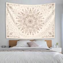 1件波西米亚风花卉图案挂毯，可爱卧室装饰挂毯，米色花卉挂毯，适合卧室客厅墙面装饰，送给家人和朋友的完美礼物，经久耐用 - 彩色 - 查看 2