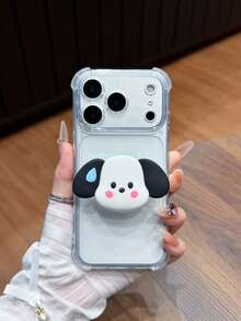 1个个性化趣味无声表情小狗手机壳，防震透明，适用于 17/17 Pro/17 Air/17 Pro Max/11/11 Pro/11 Pro Max/12/12 Pro/12 Pro Max/13/13 Pro/13 Pro Max/14/14 Pro/14 Plus/14 Pro Max/15/15 Pro/15 Plus/16/16 Pro/16 Pro Max/16 Plus - 無色 - 查看 4