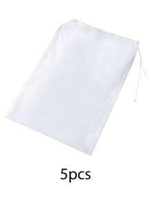 1pc/3pcs/5pcs Fabric Filter Bags, Modern White Multifunctional Mesh Strainer Bags For Kitchen, Kitchen Filter Net Set With Fine Mesh, Essential Kitchen Tool And Accessory, Ideal Christmas Kitchen Gift For Home Chefs, Space-Saving Kitchen Storage - White - View 8