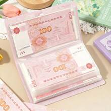 1 buah Klip Dompet Gaya Lukisan Minyak Ukuran A6, Tempat Kartu Nama, Kotak Kartu, Pengatur Uang Kertas, Buku Penyimpanan, 50 Lembar, Dapat Digunakan Dua Sisi - beraneka warna - View 6
