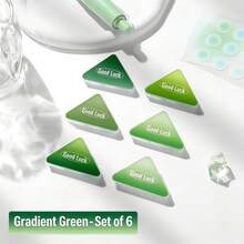 6pcs GOOD LUCK Triangle Clips, Student Supplies Storage Edge Clips, Office Stationery Invoice Document File Binder Clips - Sets - View 15