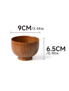 1 tô cơm gỗ, tô cơm kiểu Nhật đơn giản, tô súp gỗ dung tích lớn. - màu nâu - Xem 12