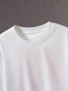 White 1pcs Women's Double Side Print Von Ditch Dragon Floral Design Red And Green Print Fabric Soft & Skin-Friendly Unisex Style Gifts For Spring Festival, Valentine's Day, St. Patrick's Day & World Cup-Van Dutch Dragon Print Women T Shirt Classic Americana Style Graphic,Summer Outfits,Vacation Outfits Women,Summer Outfits For Women,Spring Outfits For Women,Summer Tops,St Pattys Day Outfit,Easter Outfit Women,4th Of July - 白色 - 查看 5