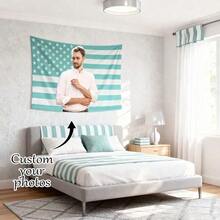 Customizable Personalized Tapestry With Photos And Text, The Best Gift For The American Independence Day,Wedding, Halloween, Christmas, Party, Father's/Mother's Day, Home Decor, Bedroom Aesthetics,Decoration And Hanging Fabrics For Student Dormitories During The Start Of The School Year,Warm Ambience,2D Flat Custom Tapestry, Local Printed Textile Wall Decor Garden Flag, Custom Flag Customized DIY Personalized Polyester Decorative Wall Hanging, Personalized Gifts Room Banner, Wall Banner, For College Dorm Decor, Outdoors, Parties, Festival Gifts Birthday Graduation Room Decor Home Decor Wall Decor Bedroom Decor Wall Art Poster Home Decor Living Room Tapestry For Room Wall Tapestry Room Decoration Stuff Gifts Suitable For Daily, Anniversary Party,Birthday, Wedding, Halloween, Christmas, Father's Day, Mother's Day, Valentine's Day, Easter, Home Decor, Anniversary, Graduation, Housewarming, Tea Room, Bedroom, Living Room, Indoor Home, Outdoor Flag Wall Tapestry, Custom Flag - Nhiều màu 4 - Xem 4