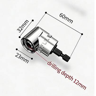 Bộ 1 đầu vặn vít góc vuông 105° | Đầu chuyển đổi góc cho máy vặn vít điện | Đầu chuyển đổi chuyên dụng cho không gian hẹp | Được rèn từ thép crom vanadi, chống mài mòn và chống gỉ | Vòng bi cường độ cao cho truyền động chính xác | Cấu trúc chống trượt cho đầu ra ổn định | Tương thích với máy khoan cầm tay, máy vặn vít dùng pin và máy vặn vít thủ công