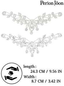 Perlon Joon 1件裝 AB 水鑽縫製領口裝飾，適用婚紗裙閃亮服飾配件 - YL001 - 查看 18