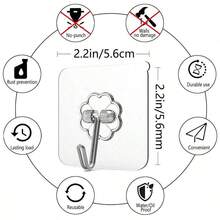 Móc treo tường trong suốt không cần khoan, móc dán siêu chắc vô hình cho tường, cửa, móc treo nhẹ. - Nhiều màu - Xem 3